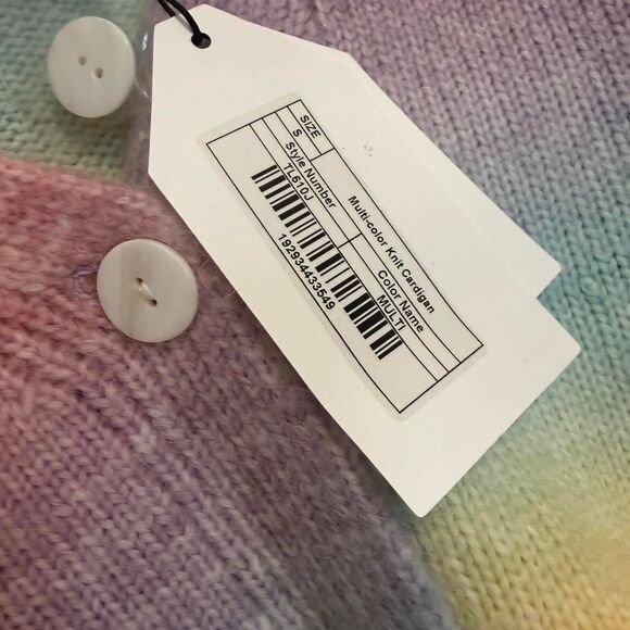 English Factory rainbow cropped cardigan size small - Picture 2 of 7